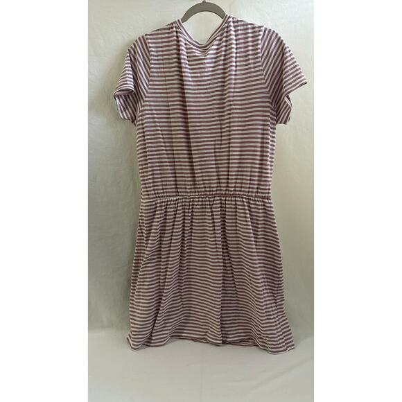Old Navy XL Elastic Waist Defined Striped Short Sleeve Casual Cotton Dress - Picture 6 of 7
